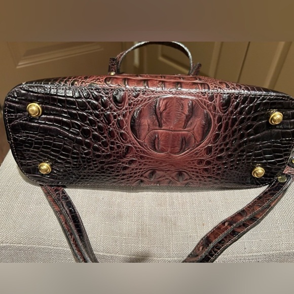 Brahmin Mini Asher Melbourne Embossed Leather Satchel - Picture 5 of 12